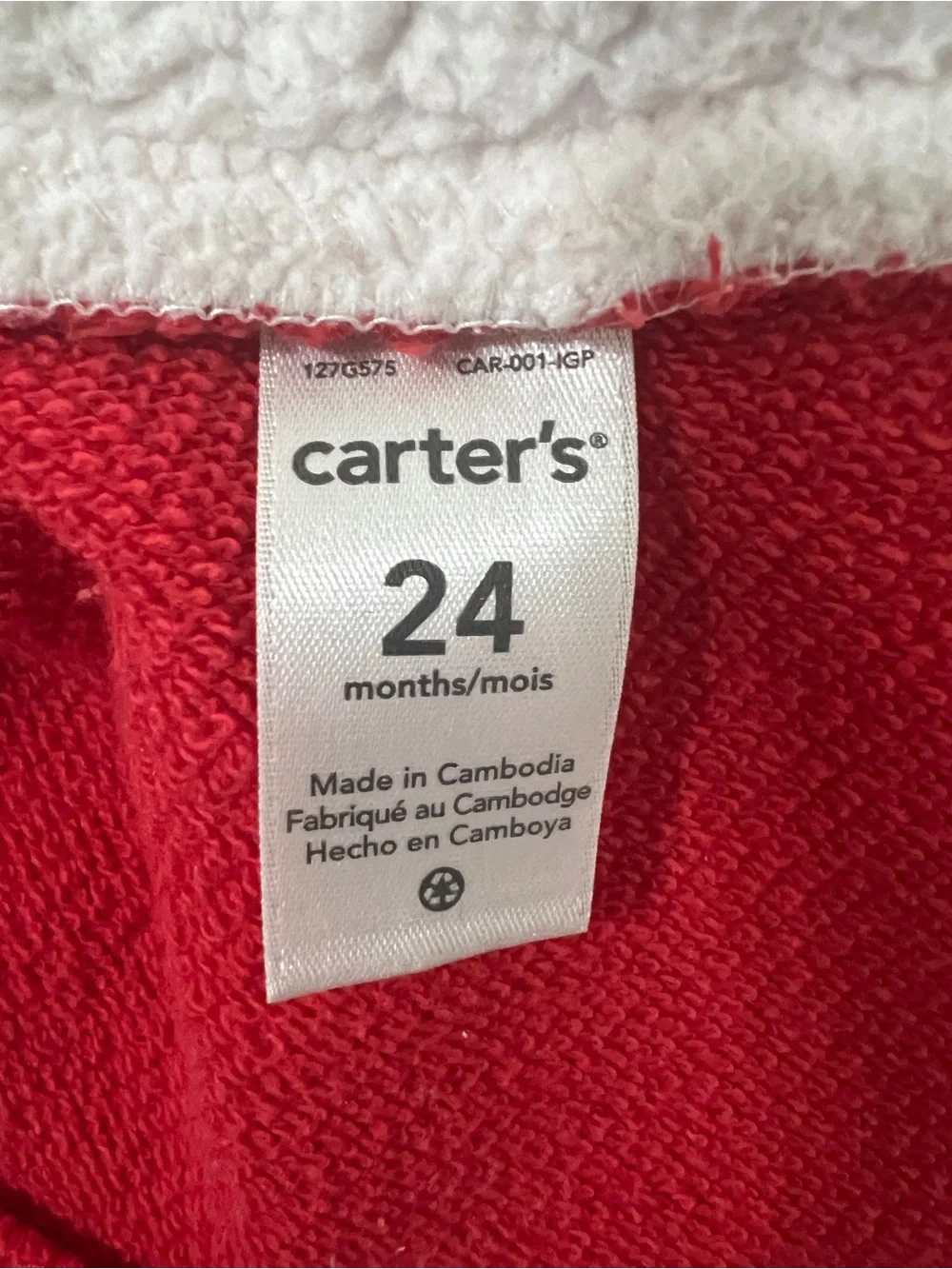 Carter's Red Hooded Toggle Cape Coat
